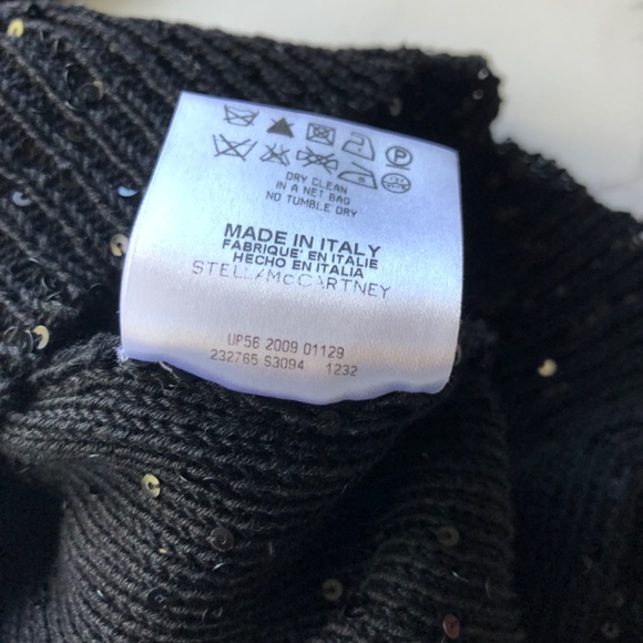 Stella McCartney Black Sequin Racerback Tank Top - Picture 7 of 12